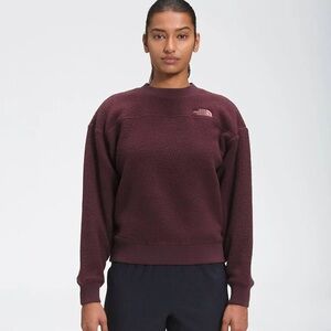 The North Face Sherpa Maroon Purple Pullover Fleece Sweater XS